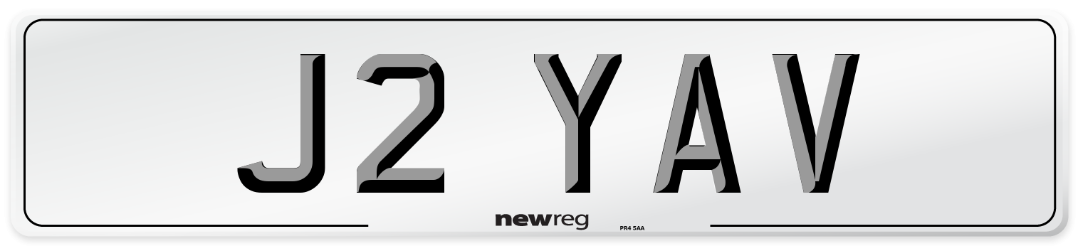 J2 YAV Number Plate from New Reg
